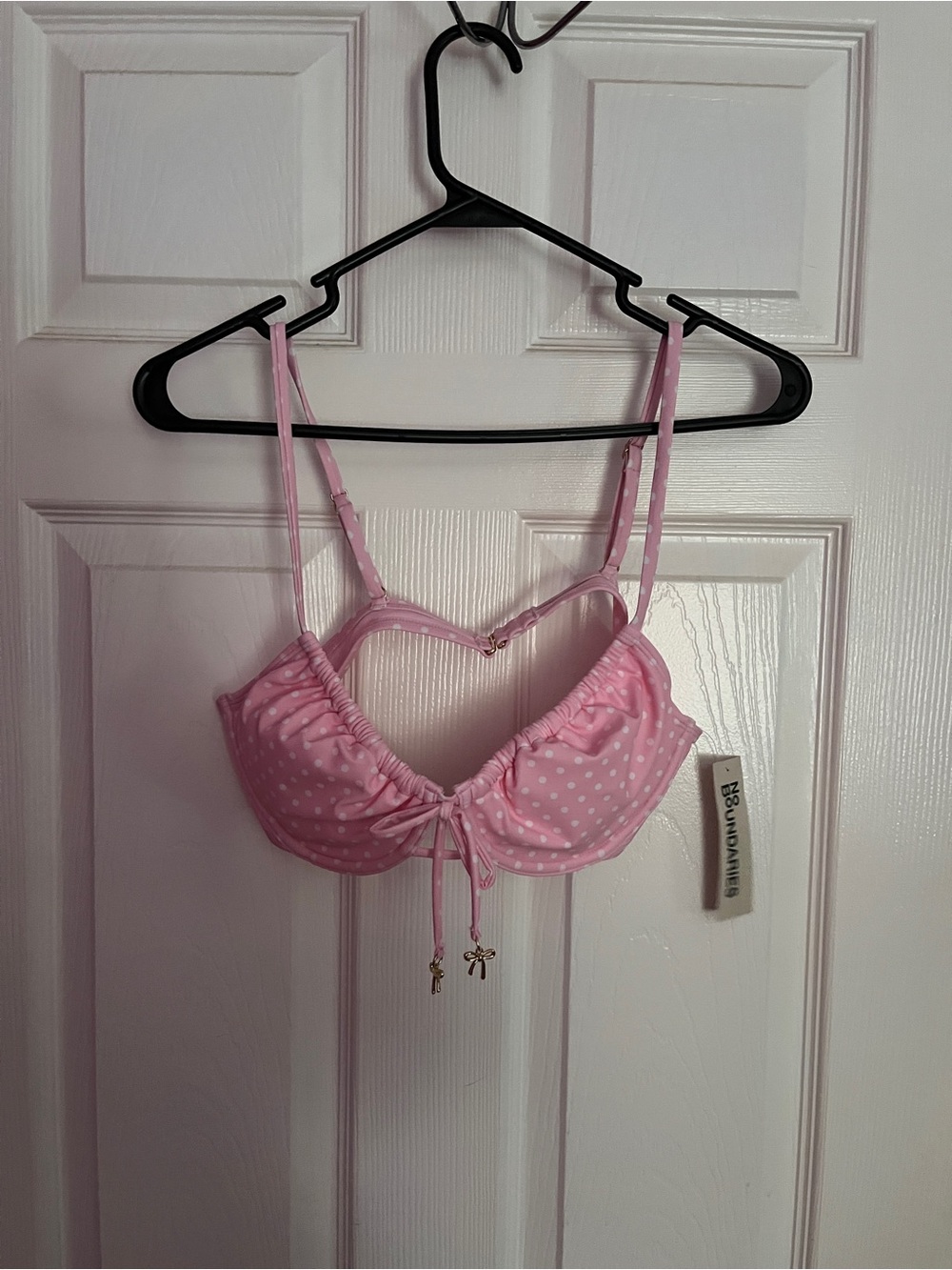 NWT No Boundaries Pink Polka Dot Bikini set